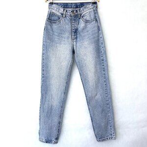 John Galt Women's Jeans High Rise Button Fly Mom Jeans Taper Leg size 24